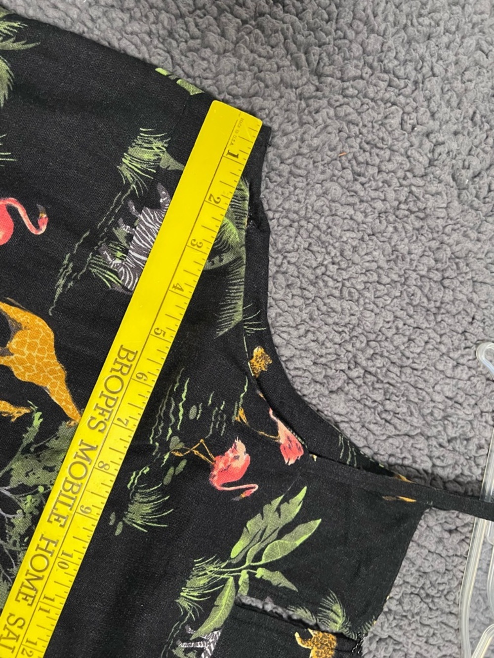 NWT Old Navy Linen Blend Dress Safari Jungle Print Sleeveless LG Tall - Picture 5 of 11